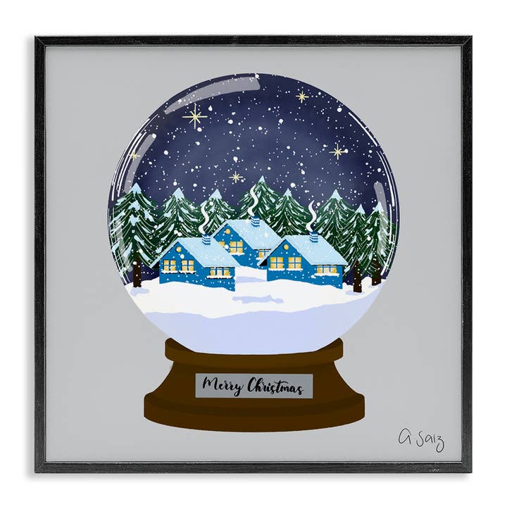Merry Christmas Winter Snow Globe - Framed Wall Art and other Purchase Wholesale empty snow globe glass. Free Returns & Net 60 Terms on Faire trending on Faire.