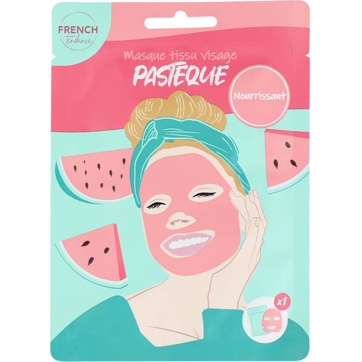 FRENCH TENDANCE - Wholesale Skincare Face Mask - Fabric Face Mask - Watermelon - FRENCH TENDANCE