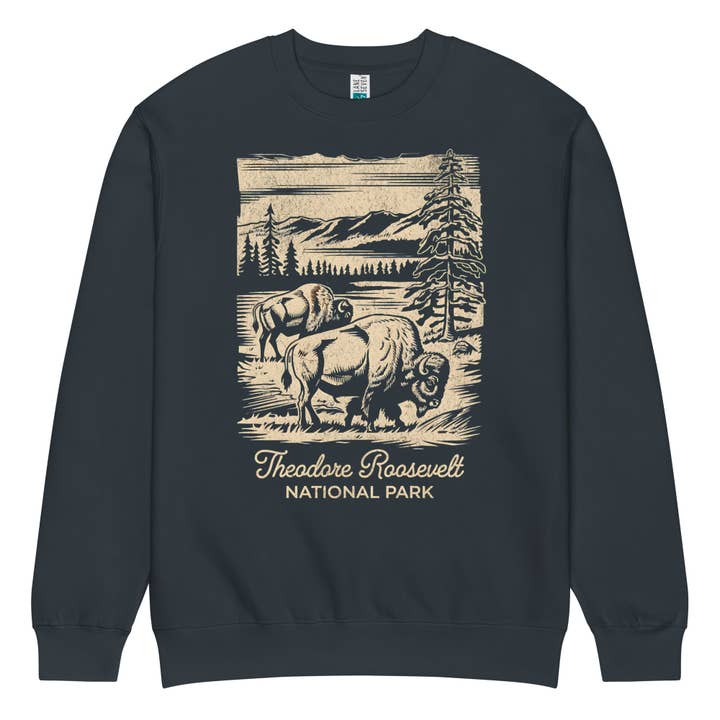 Camisola de Gola Redonda Theodore Roosevelt Bison por atacado de Park Service Apparel