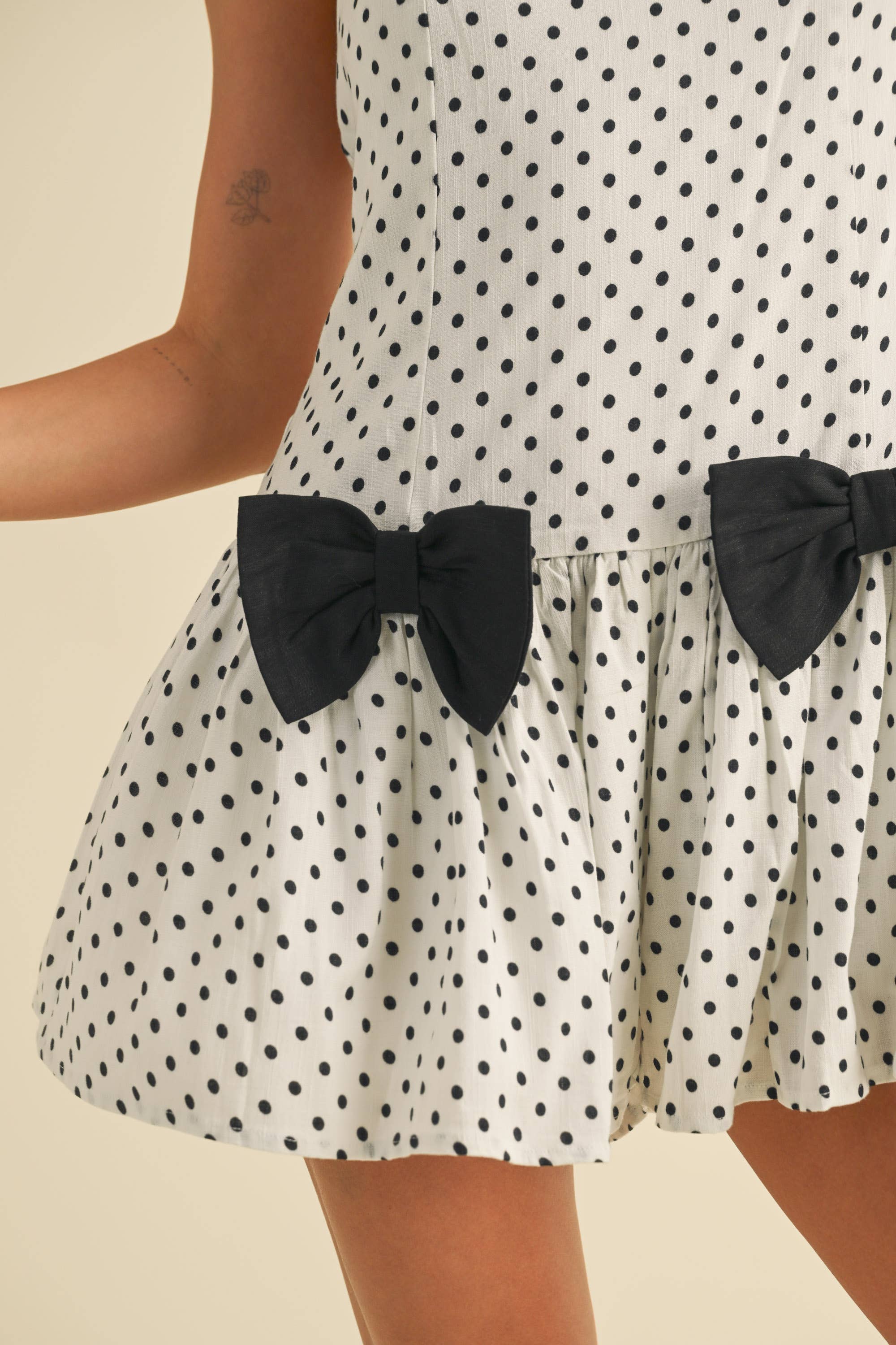 Klesis - Vente Combishort – femme - IR2204 COMBISHORT À POIS AVEC DÉTAILS NŒUD DEVANT19