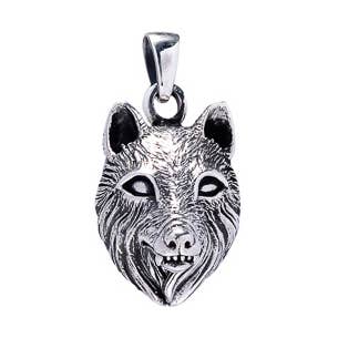 Zilveren Middelgrote Wolvenkop voor wholesale door Midhaven Ltd - Tribal Steel
