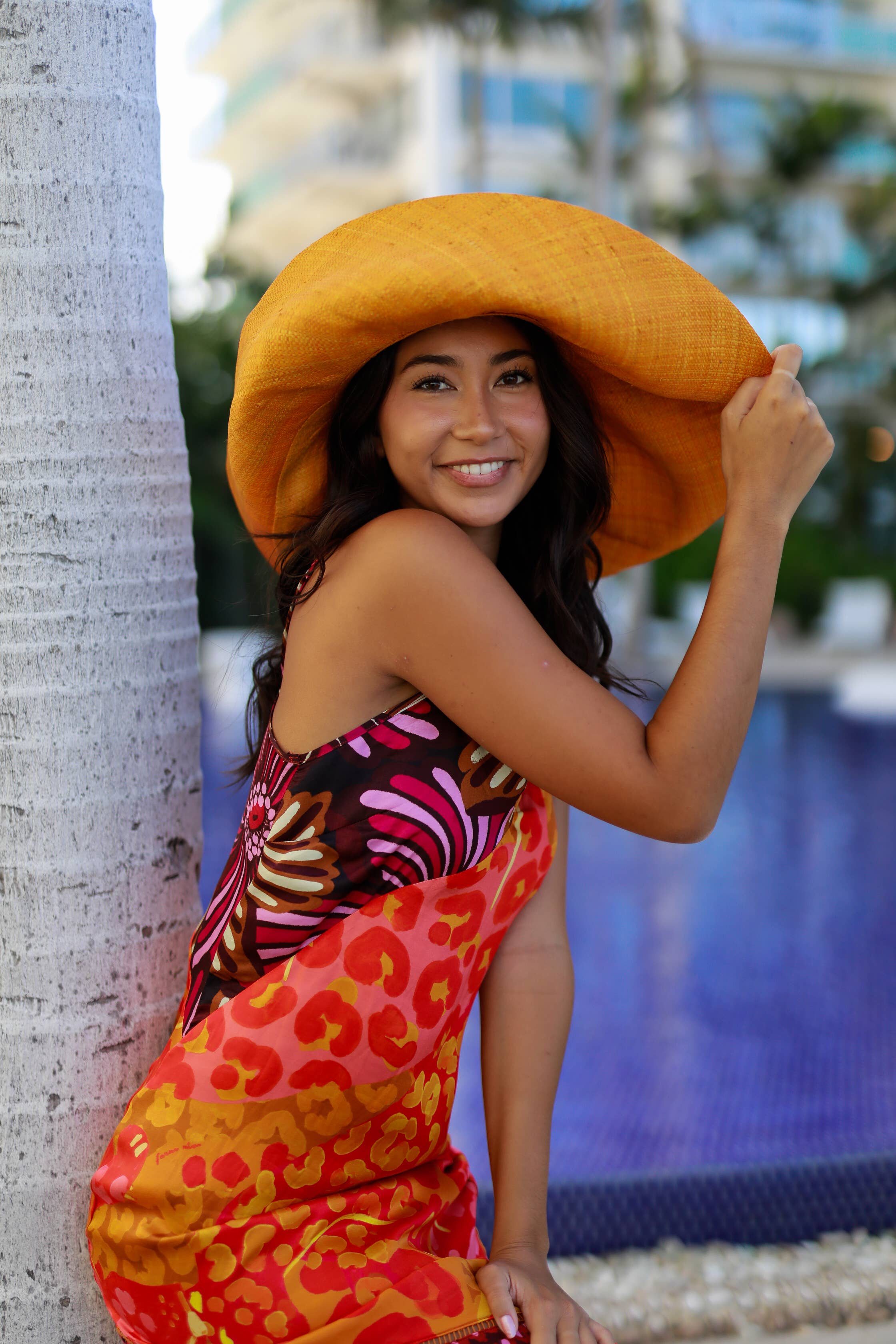 Shebobo - Wholesale Straw Hat - Women's - Monica 5" & 7" Wide Brim Solid Color Packable Straw Sun Hats42