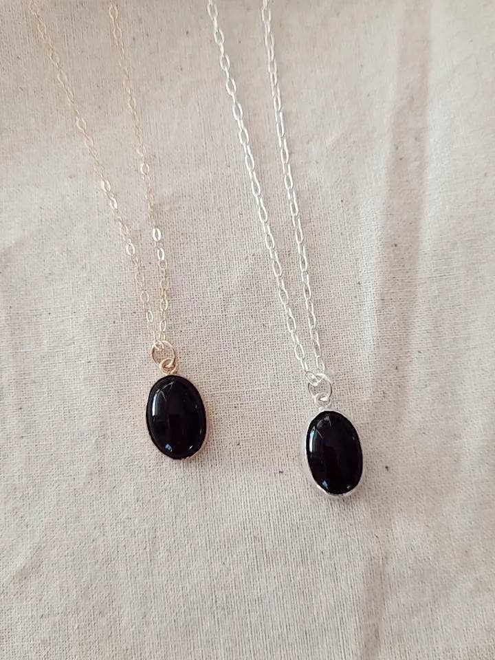 Black Onyx Necklace for wholesale by Ladyfine Collective