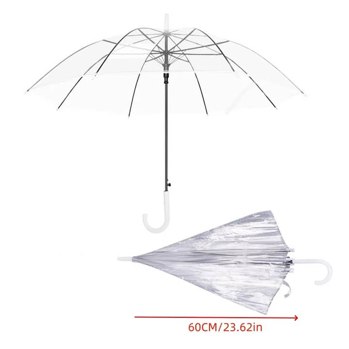 24" Klarer Regenschirm 60 cm für den Großhandel von Deluxe Import Trading