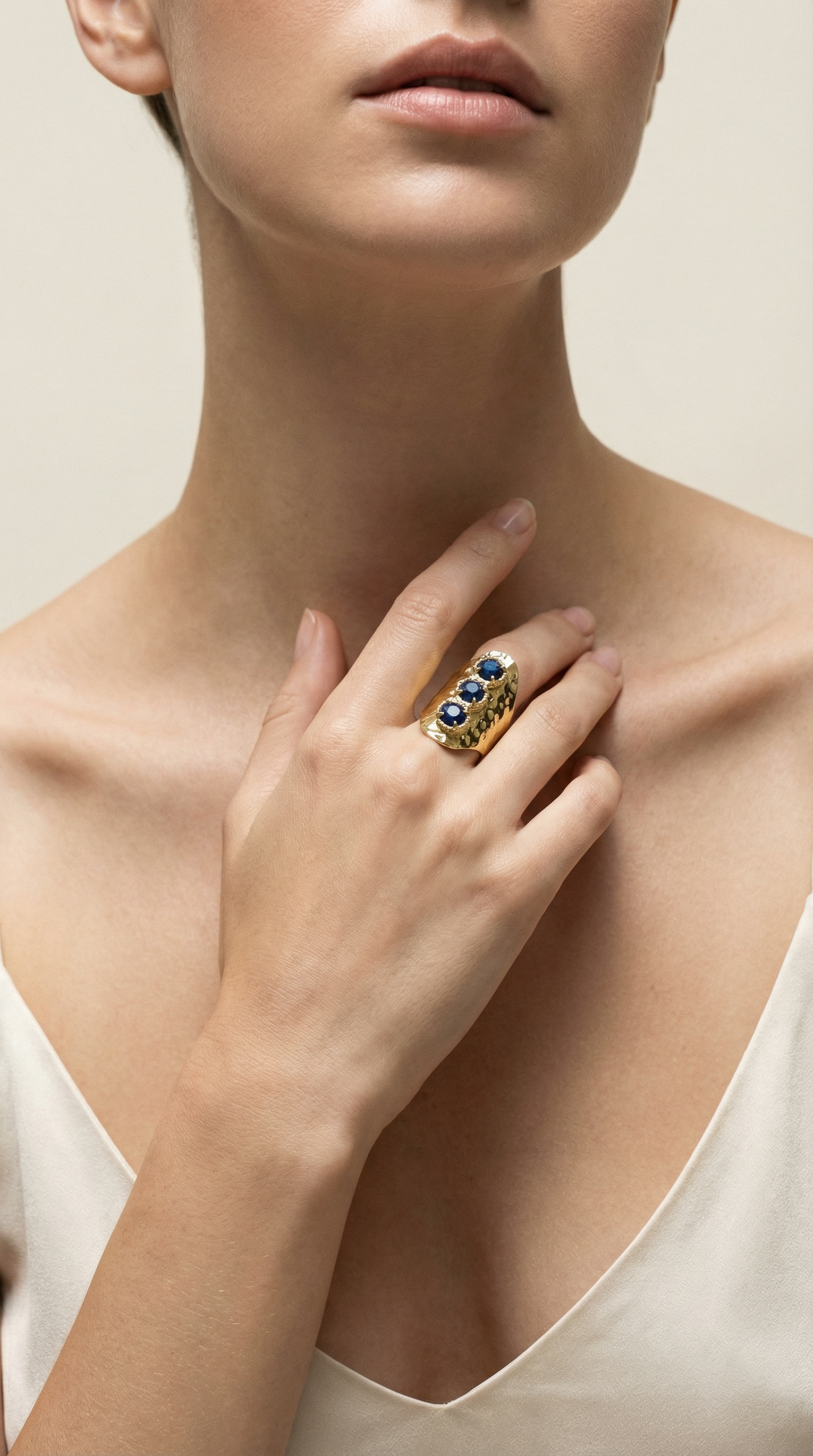 PHOEBE´S - Wholesale Cocktail/Statement Ring - Chunky Ring with Real Stones | 18k Gold Plated4