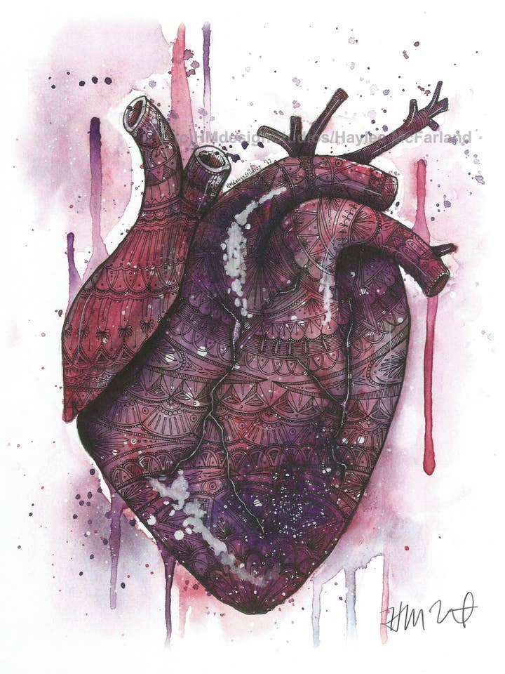 Cosmic Heart Small Art Print for wholesale by HMdesignStudios