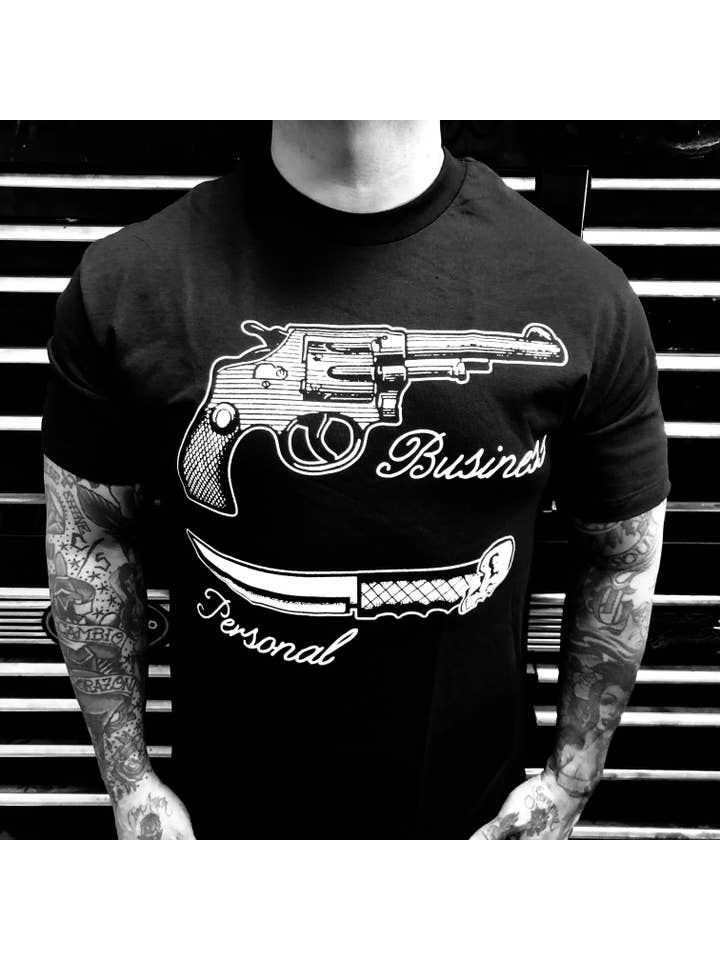 Black Business-Personal Men's Screen Printed T-Shirt for wholesale on Faire1