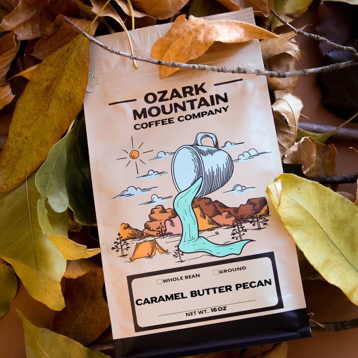 Ozark Mountain Coffee Co. - Wholesale Ground Coffee - Caramel Butter Pecan | Whole Bean & Ground