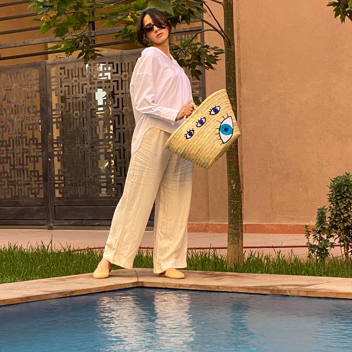 woolsouk ( We handle U.S. import procedures for you ) – Saco de praia por atacado – Sacola Designer - saco de palha - saco de praia - Presente para ela6