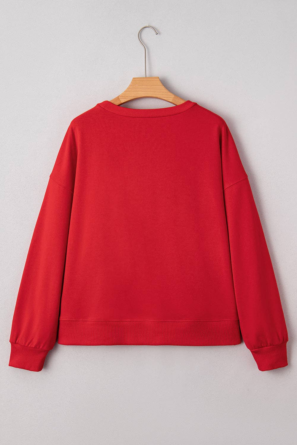 Fiery Red Christmas Merry Script Holiday Sweatshirt for wholesale on Faire1