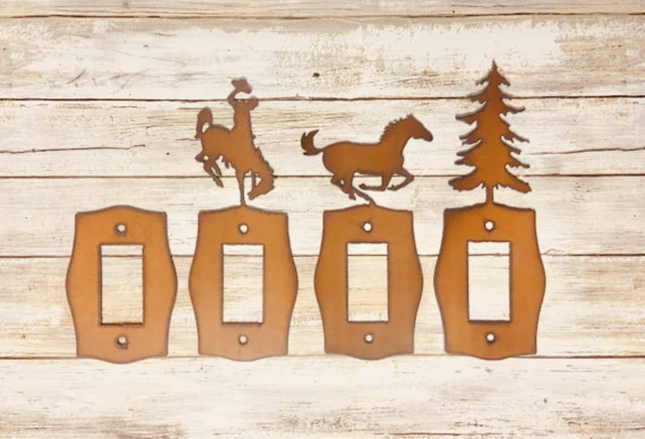 Universal Ironworks USA - Wholesale Light Switch Cover/Plate - Rocker Switch Plate Rustic Metal