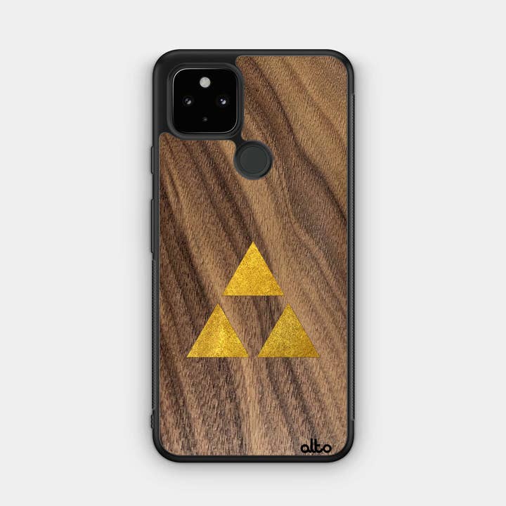 Walnut Wood | Google Pixel Phone Case - Zelda Triforce for wholesale by Alto Collective