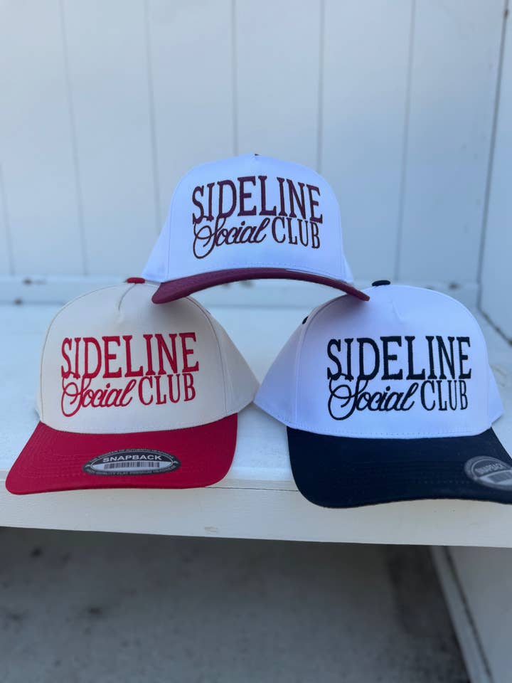 Sideline Social Club Trucker Hat for wholesale by Embroidery On Main