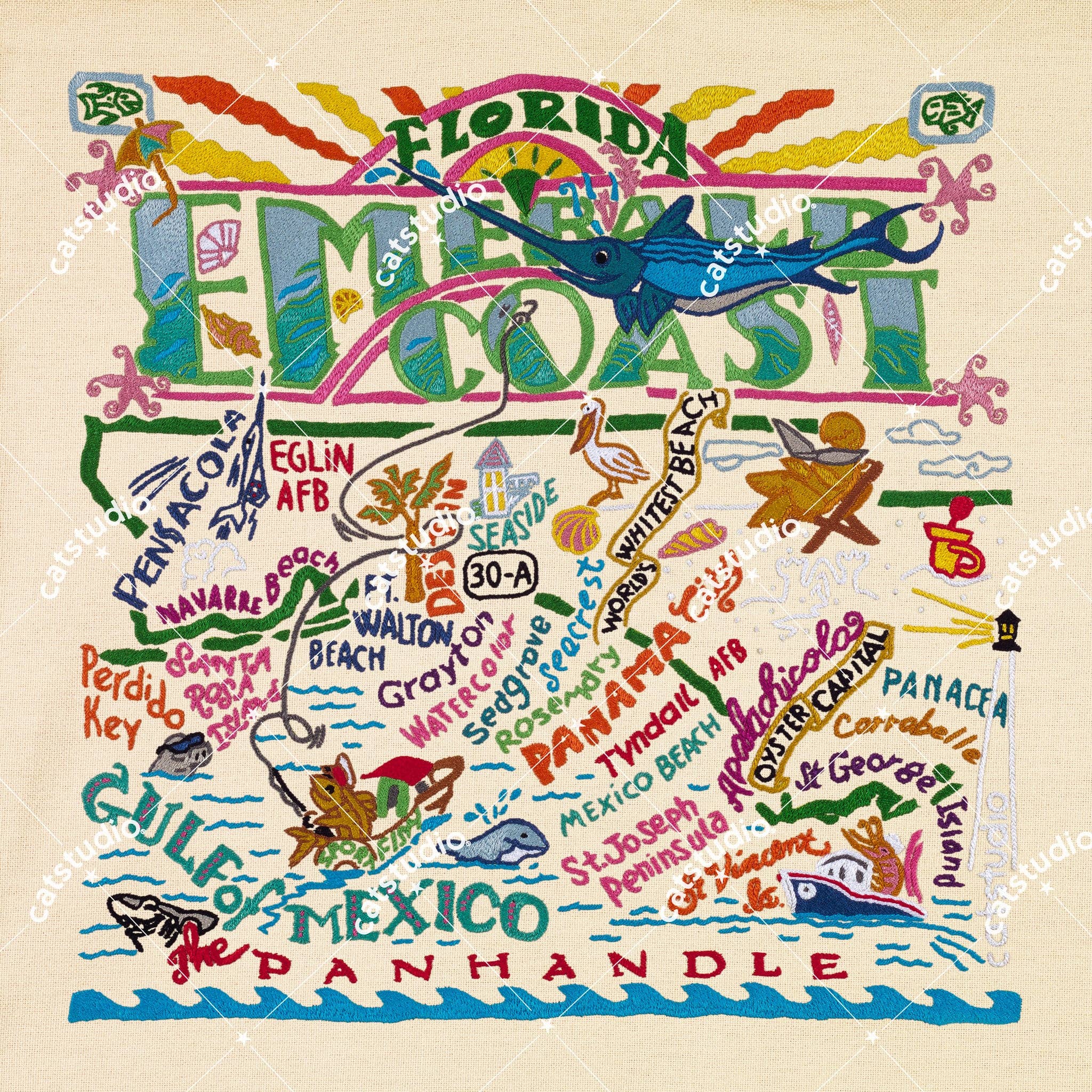 catstudio - Wholesale Art Print - Emerald Coast Fine Art Print0