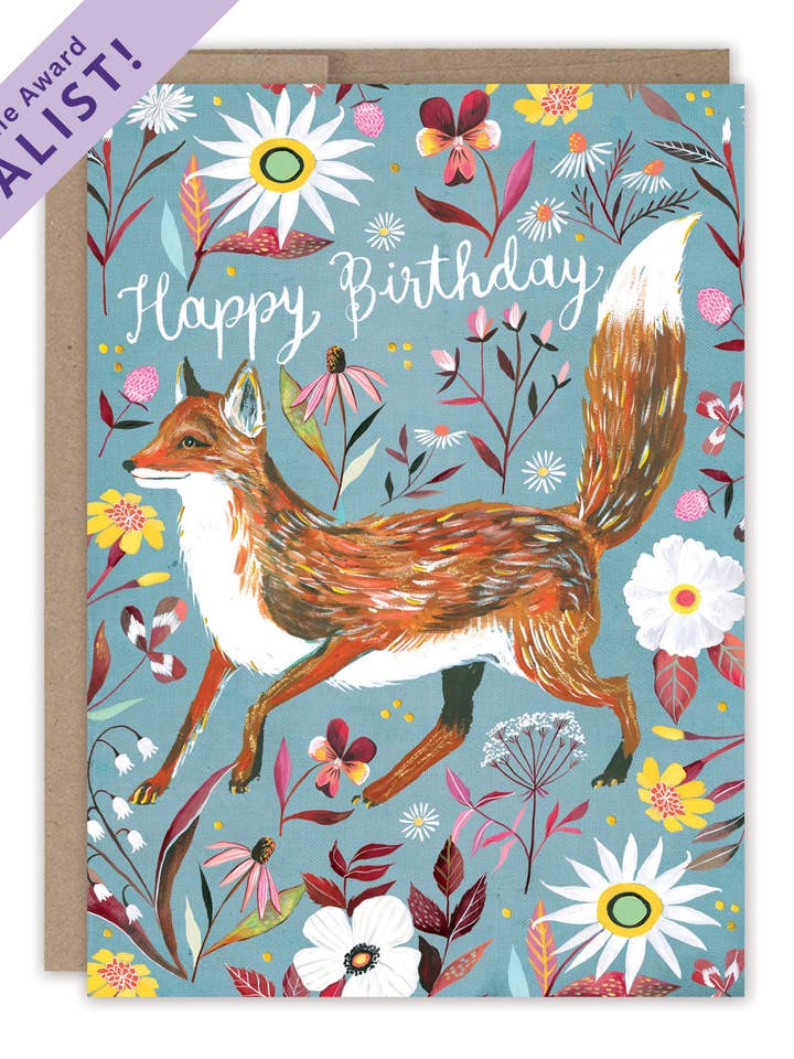 Foxy Birthday Card for wholesale by Biely & Shoaf