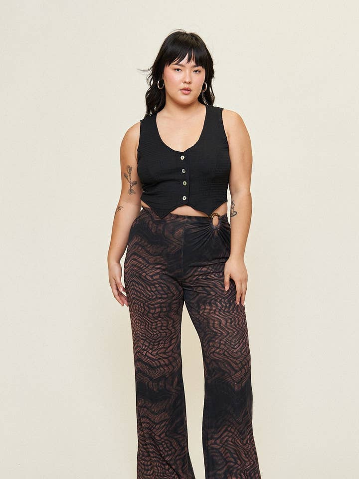 Lindsey Mesh O-Ring Pant for wholesale by What Lo Wants