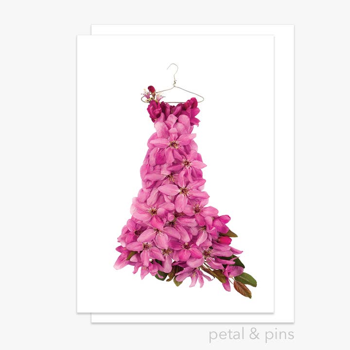 Vestido de flor de cangrejo — Tarjeta de felicitación floral para venta al por mayor de petal & pins