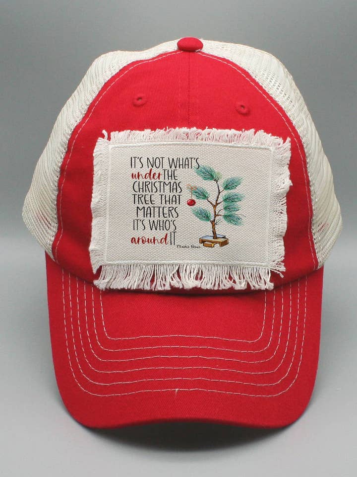 Christmas Holiday Patch Hat Not What's Under Tree Matters for wholesale by Cali Boutique Wholesale