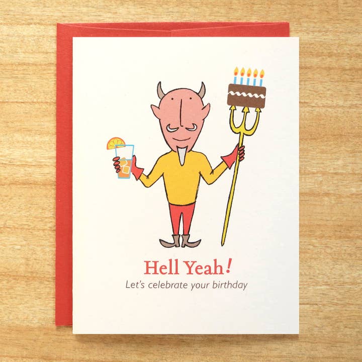 Devil's Food Birthday Card for wholesale by INKLOSURES