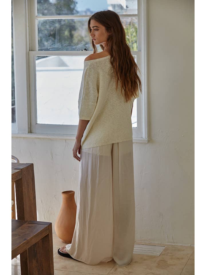 By Together - Wholesale Knit Top - Women's - W1251 | Knit Cotton Short Sleeve Sweater Top