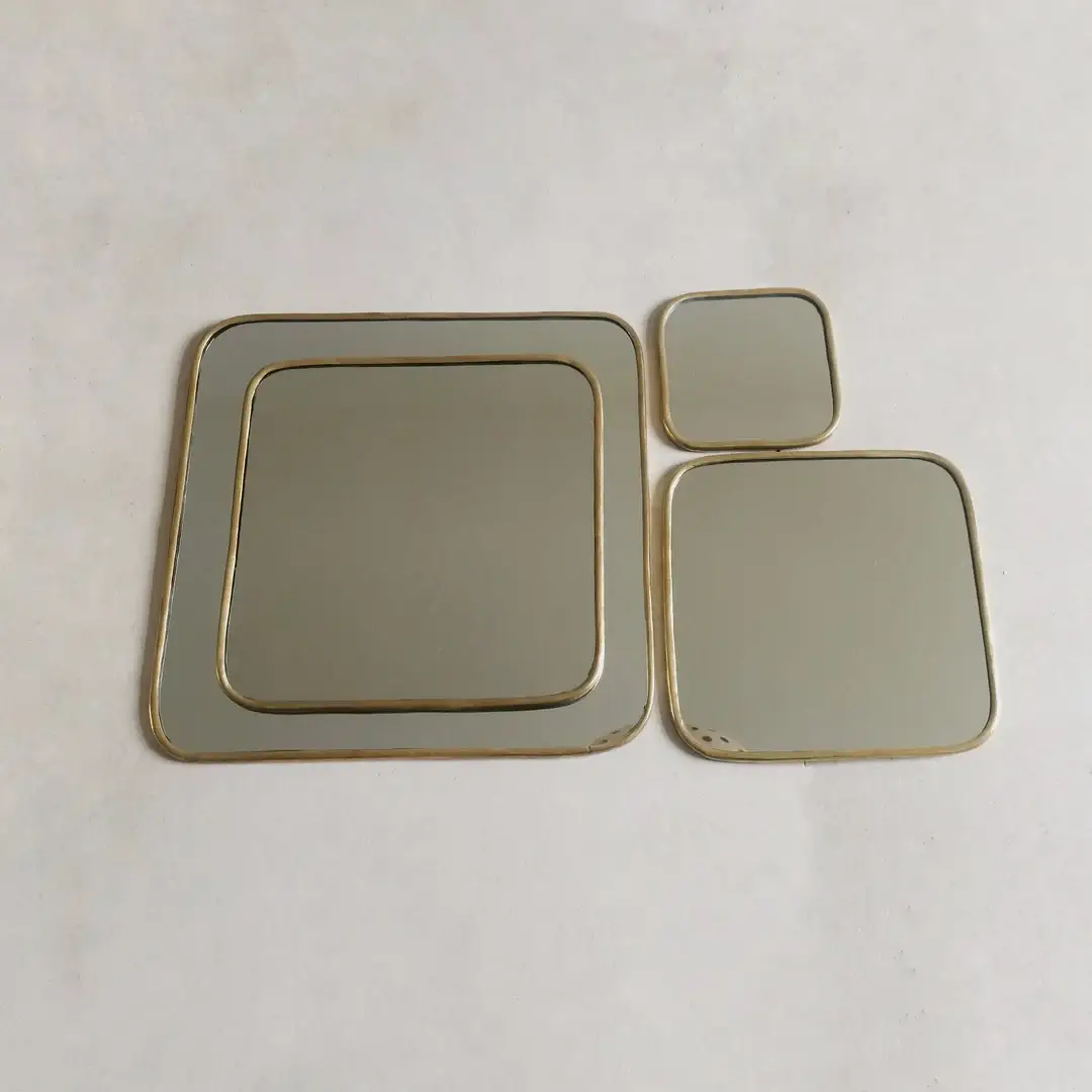 High crafty – Espelho de parede por atacado – Espelho Quadrado Marroquino Feito à Mão com Moldura de Latão Dourado1
