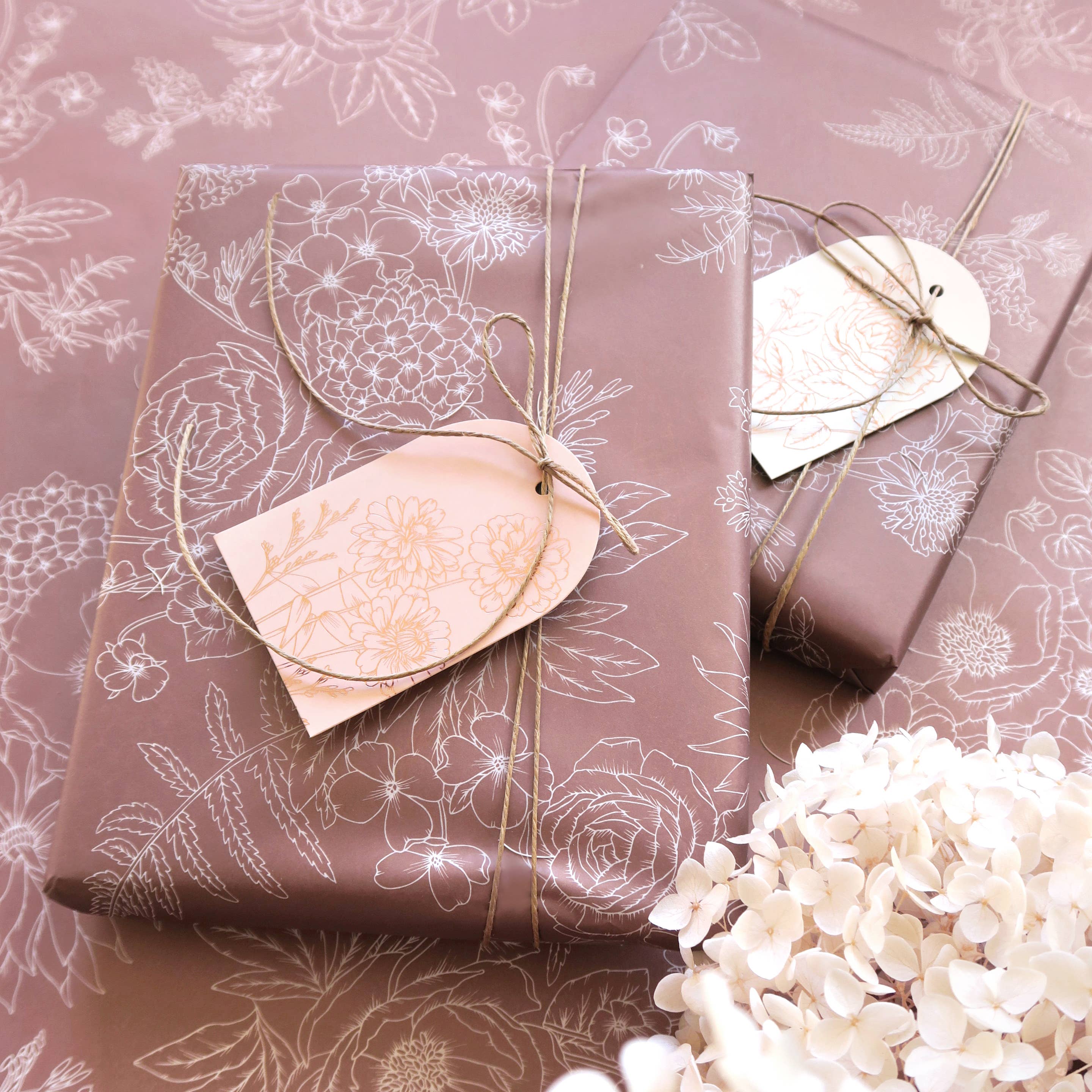 Typoflora - Wholesale Tissue paper - Tissue Paper - Peony in Dusty Mauve6