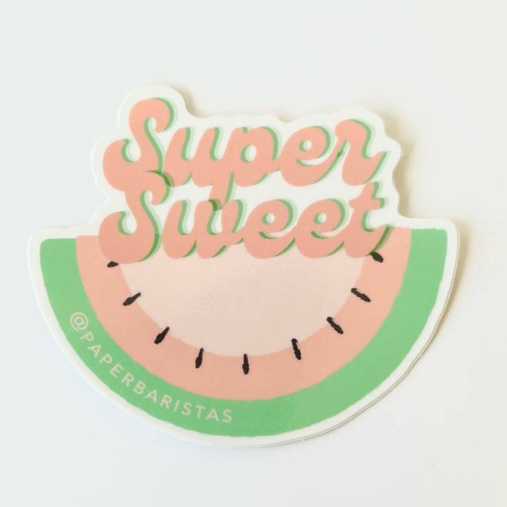 Super Sweet Watermelon | 3 in Vinyl Sticker for wholesale by Paper Baristas