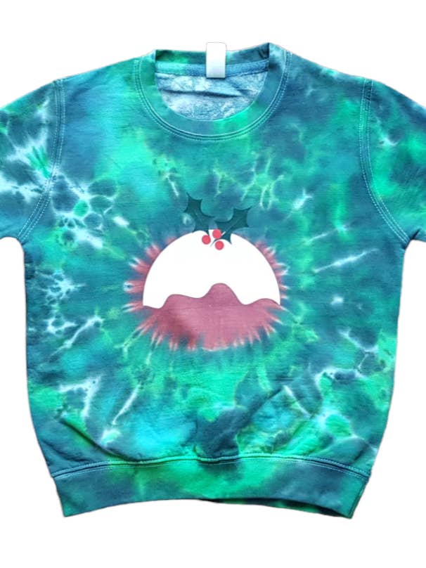 Einzigartiges Batik-Sweatshirt mit Plum-Pudding-Design für den Großhandel von VeEco Gifts