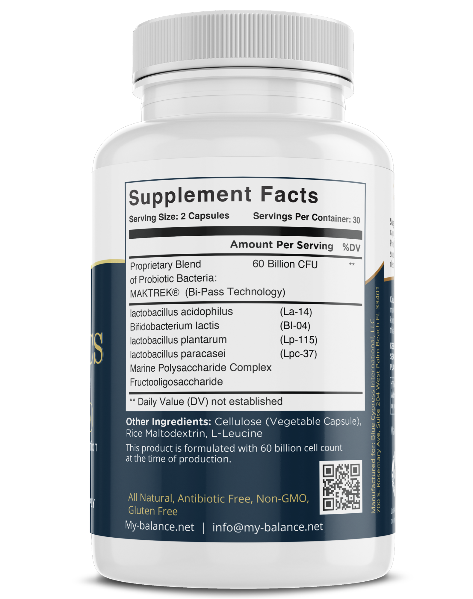 My Balance - Wholesale Oral Supplement/Vitamin - Probiotics 60 billion, Digest and Defend New Product!1