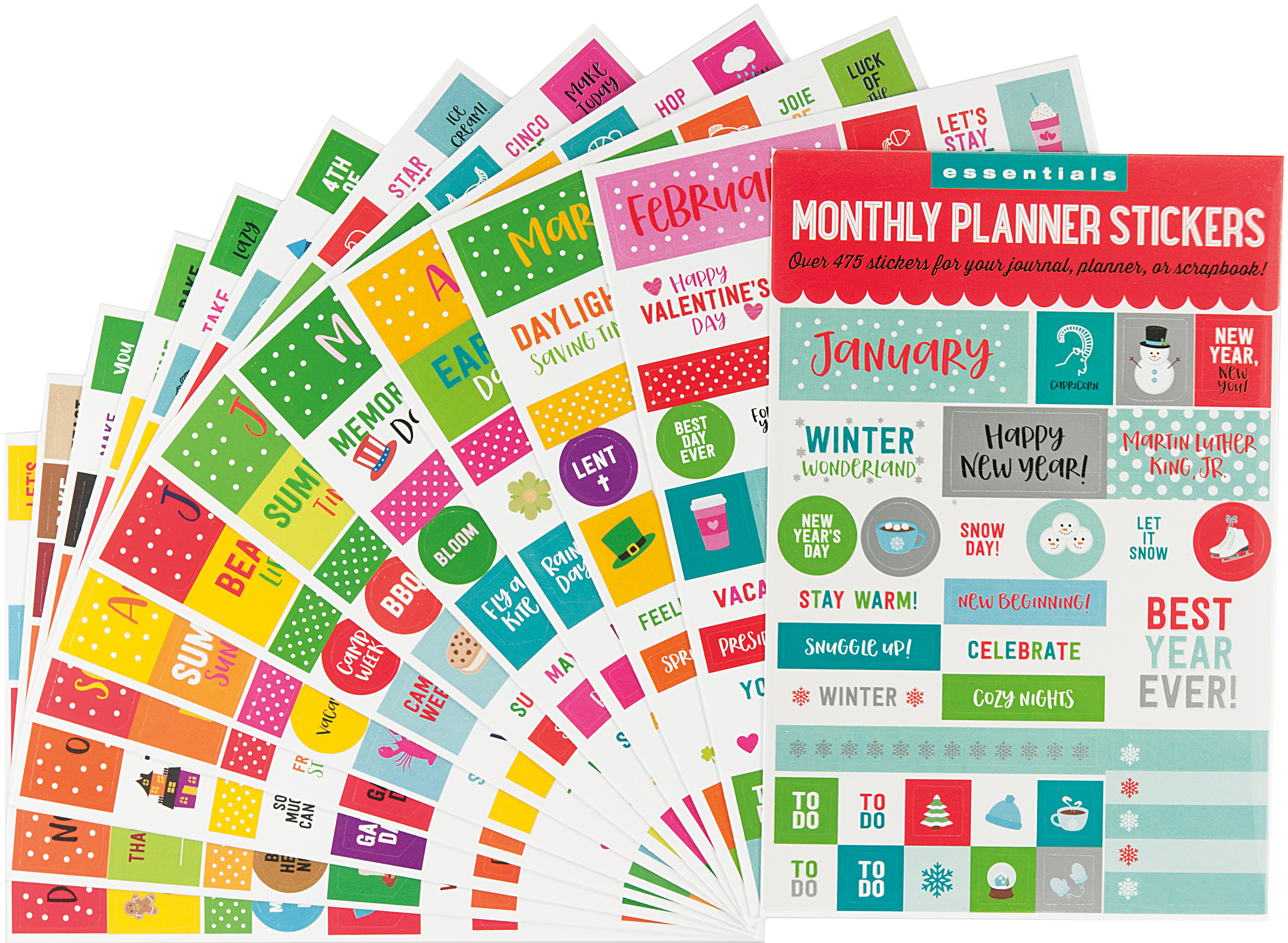 Peter Pauper Press - Wholesale Sticker - Essentials Month By Month Planner Stickers0