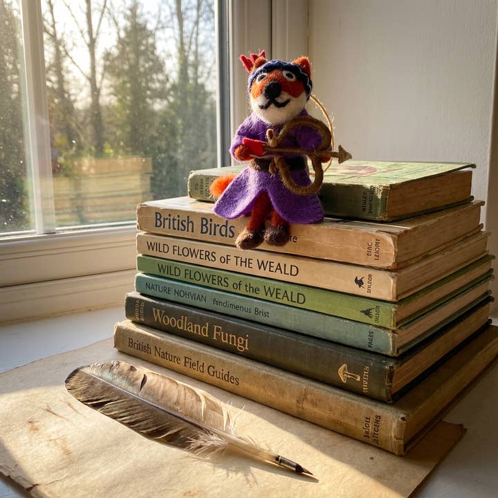 Felt So Good - Wholesale Ornament - Handmade Felt Fox Robin Hood & Maid Marion Decoration7