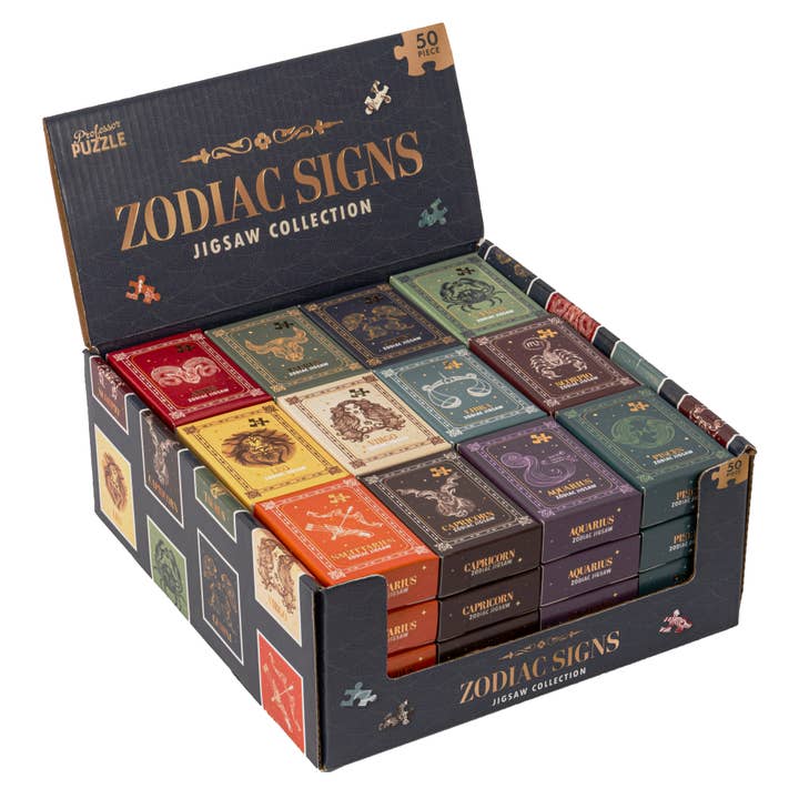 Professor Puzzle USA, Inc. - Wholesale Puzzle - Adult - Zodiac Signs 50pc Jigsaws in Mixed CDU (D.48)