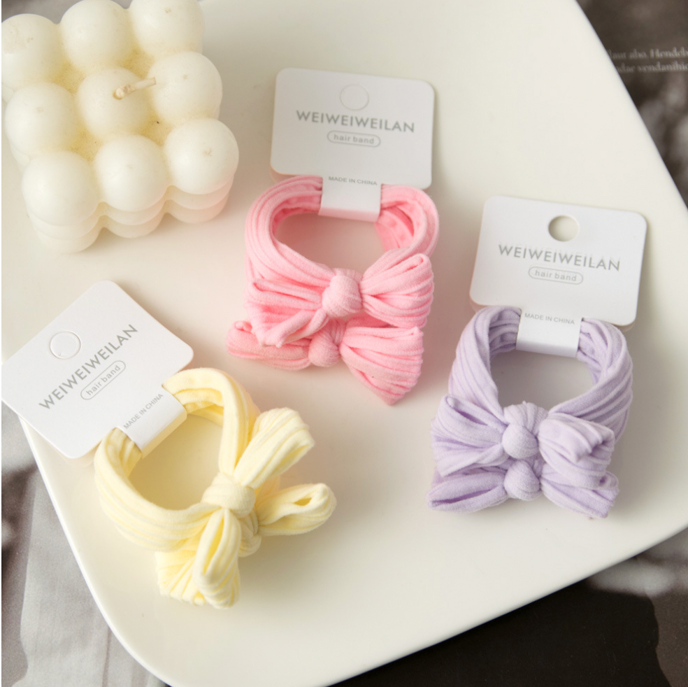 XO Fashion - Vente Élastique à cheveux - HT5003 Élastique à cheveux à motif mignon en forme de nœud, 2 unités8