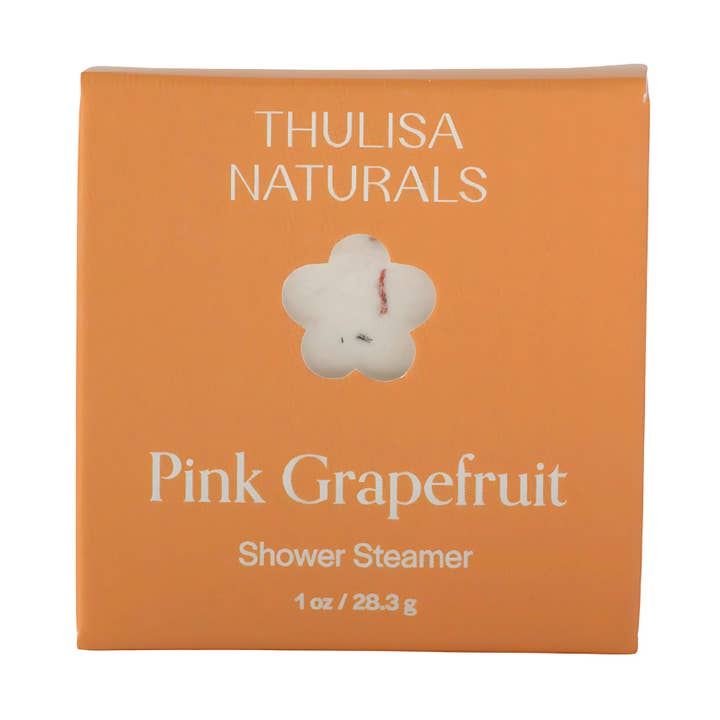 Mini Pink Grapefruit Shower Steamer - Stocking Stuffer for wholesale by Thulisa Naturals | Bath + Body