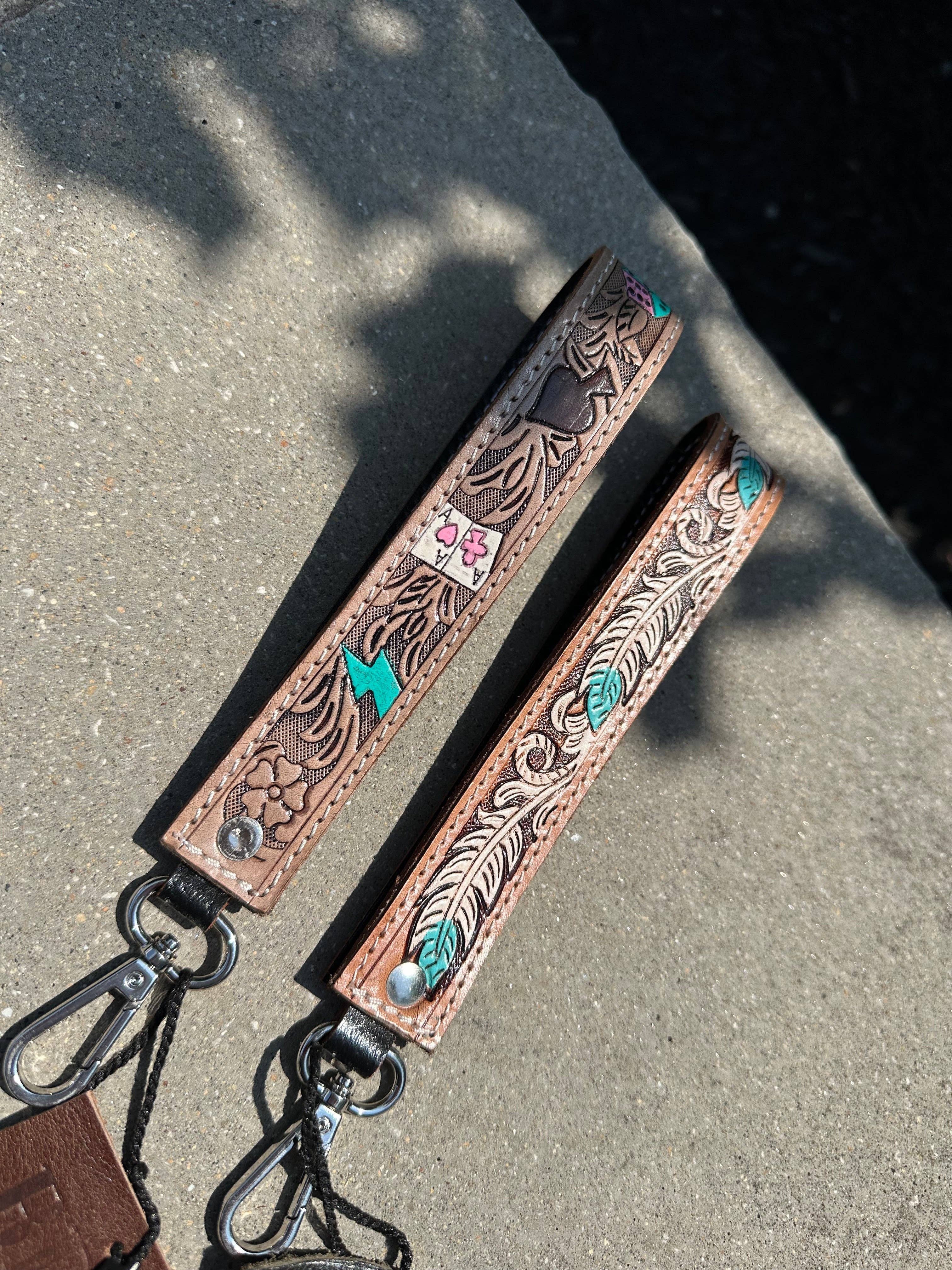 BDN Boutique - Wholesale Keychain – Women's - Tooled Leather Keychain0