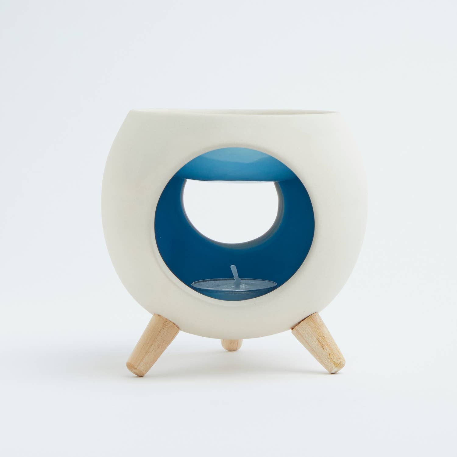 Anoq - Wholesale Wax Warmer - Aromatic diffuser for scented wax. ROUND BLUE burner3