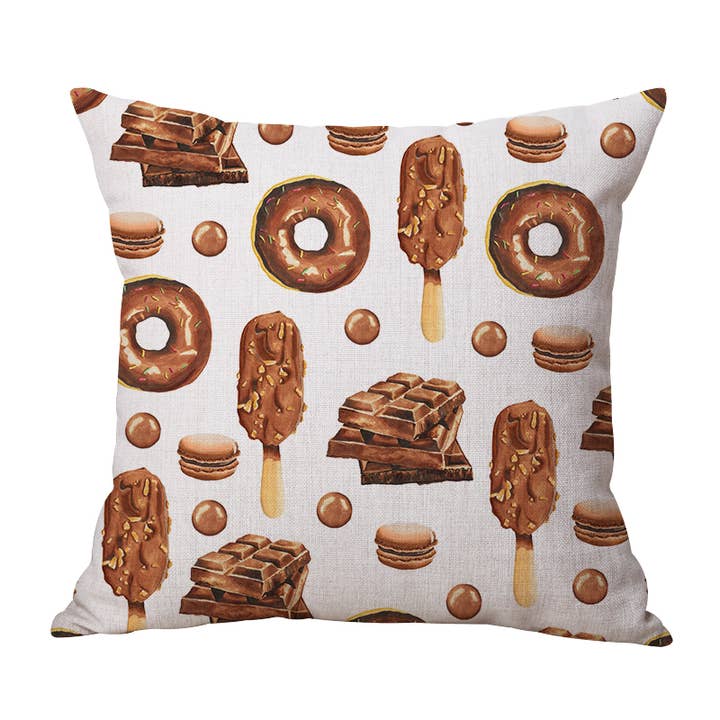 Donut, Ice Cream Decorative Pillow, Indoor/Outdoor for wholesale by Study Room