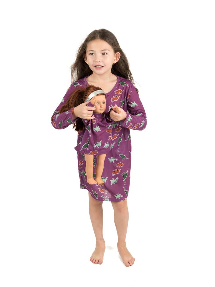 Leveret Pajamas - Wholesale Nightdress - Kids - Kids Girl & Doll Nightgown2