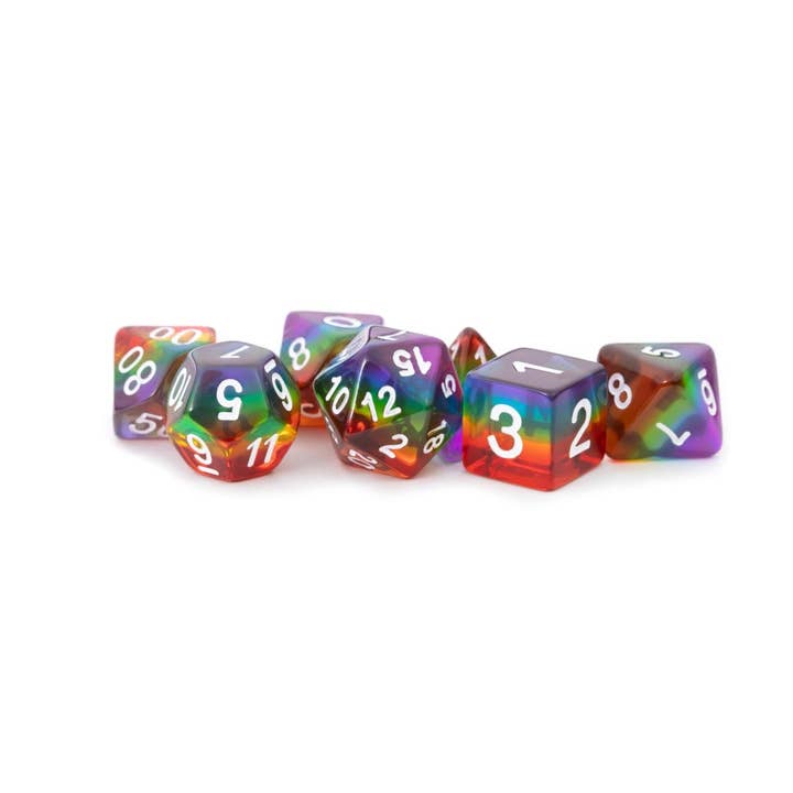FanRoll by Metallic Dice Games - Wholesale Dice - 16mm Resin Polyhedral Dice Set - Colorful 18 Colors