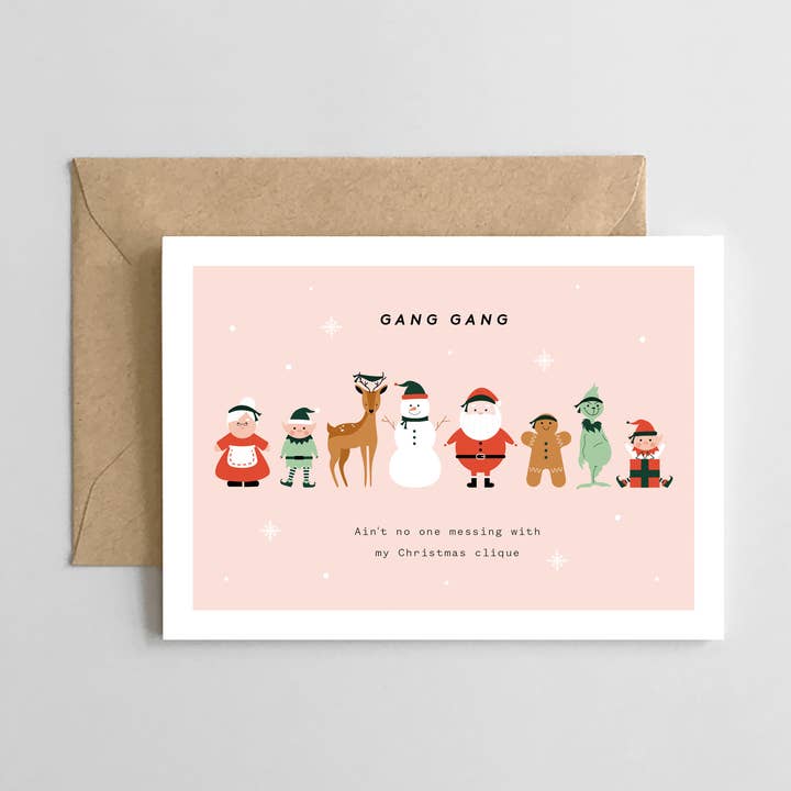 Gang Gang A6 Julkort med Kraftkuvert för wholesale av Spaghetti & Meatballs