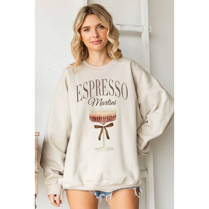 BLUME & CO. - Wholesale Graphic Sweatshirt - Women's - ESPRESSO MARTINI Oversized Graphic Sweatshirt2