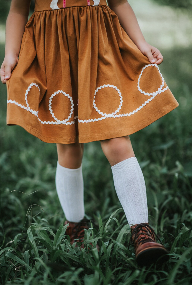 Only Little Once - Wholesale Dress - Kids - Girls Gingerbread Twirl Dress3
