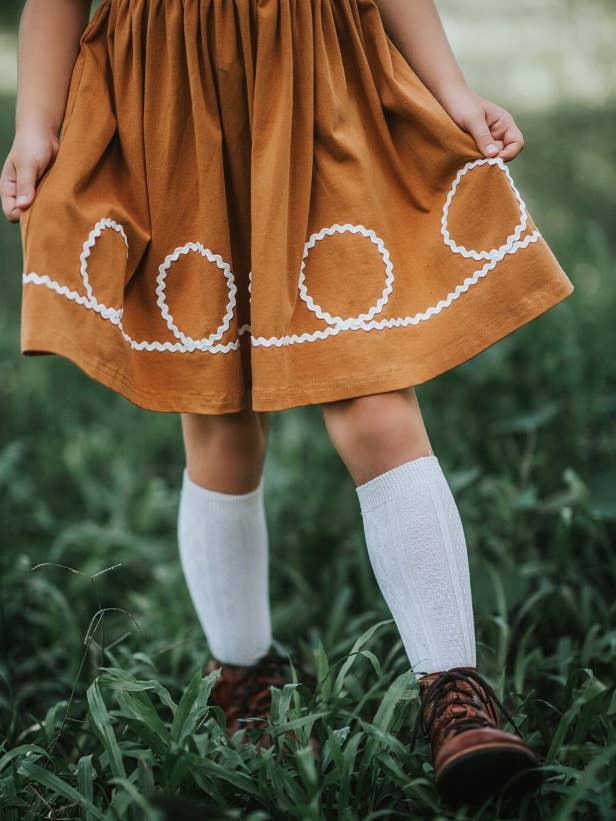 Only Little Once - Wholesale Dress - Kids - Girls Gingerbread Twirl Dress3