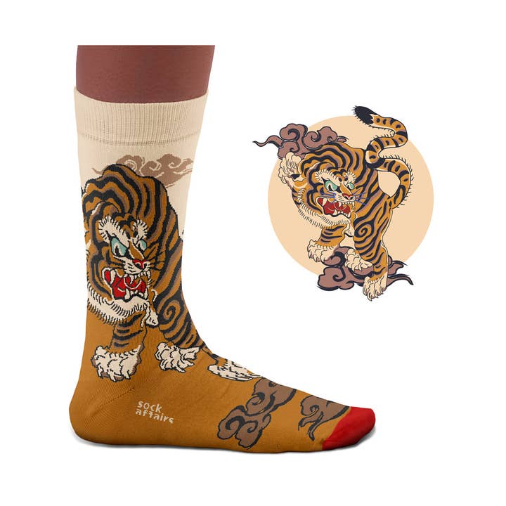 Traditional Tiger Tattoo Socks for wholesale by Sock Affairs