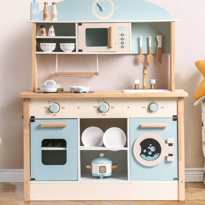 Robud & Mewoofun Official Store – Großhandel Holzspielzeug – Kinder – Robotime Holzspielküche mit vielseitigen Spielmöglichkeiten für Kinder ab 3 Jahren0