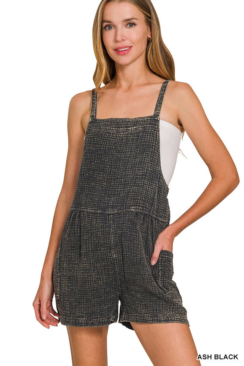 Vanilla Monkey - Wholesale Romper - Women's - Washed Double Gauze Tie Back Rompers3