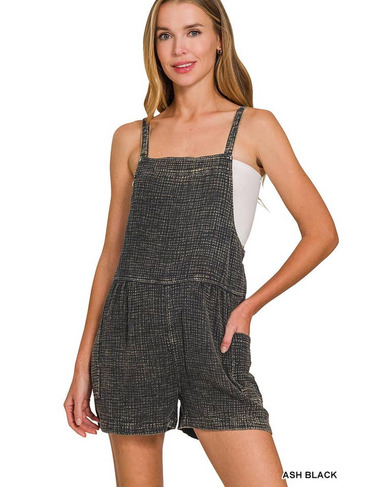 Vanilla Monkey - Wholesale Romper - Women's - Washed Double Gauze Tie Back Rompers3