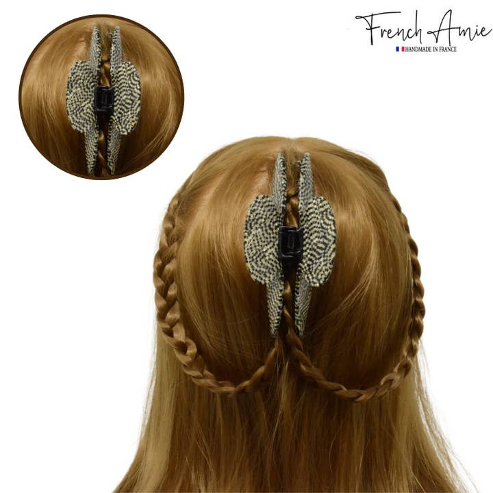 Parcelona - Wholesale Hair Clip - Women's - French Amie Thin Oval Large 4 1/4” Handmade Celluloid Jaw Hair Claw for Women12