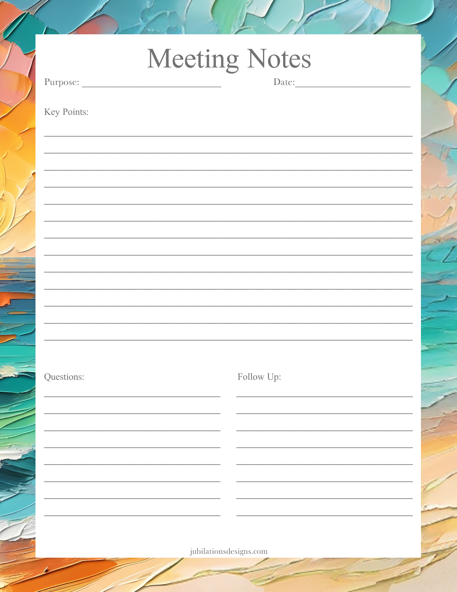 Jubilations Designs - Vendita all'ingrosso Bloc notes - Grande blocco note per riunioni1