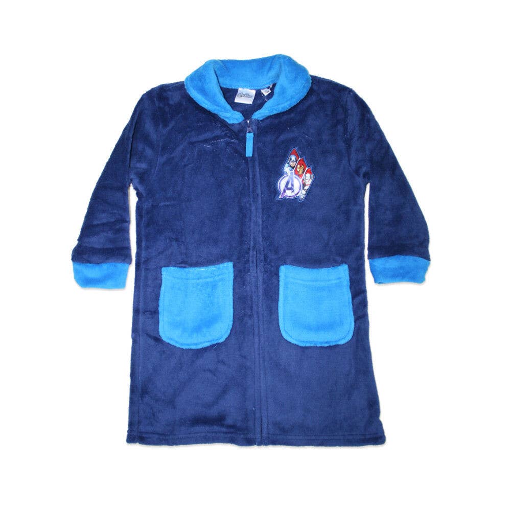 Evidence - Wholesale Robe - Kids - Kids Warm Robe - Coral - Avengers - Navy - 104